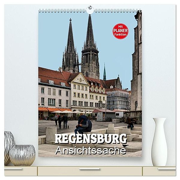 Regensburg - Ansichtssache (hochwertiger Premium Wandkalender 2024 DIN A2 hoch), Kunstdruck in Hochglanz, Thomas Bartruff