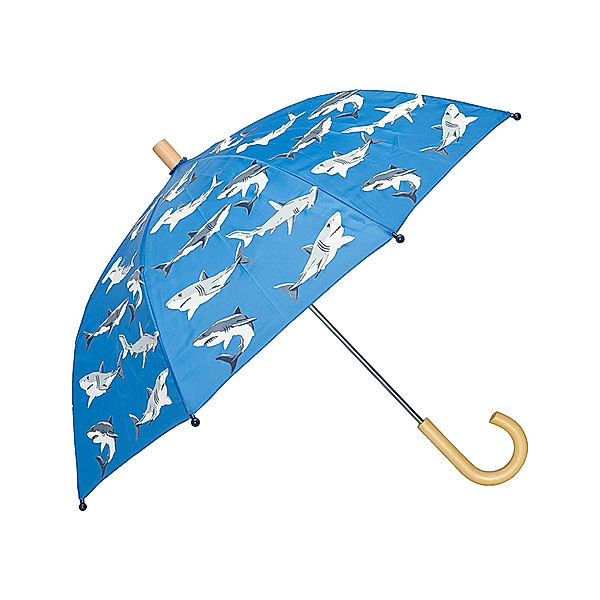 Hatley Regenschirm COLOR CHANGING – DEEP SEA SHARK in blau