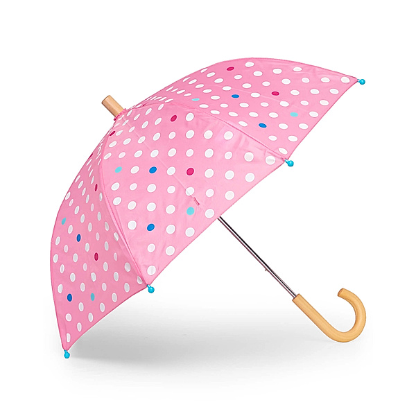 Hatley Regenschirm COLOR CHANGING – POLKA DOTS in pink