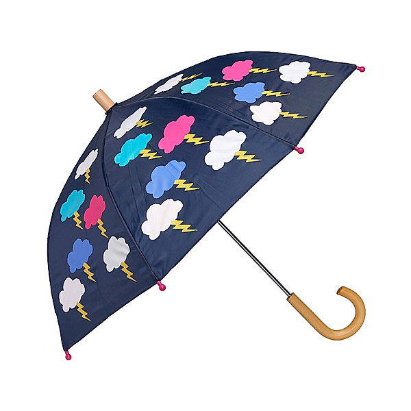 Hatley Regenschirm COLOUR CHANGING – LIGHTENING CLOUDS in dunkelblau