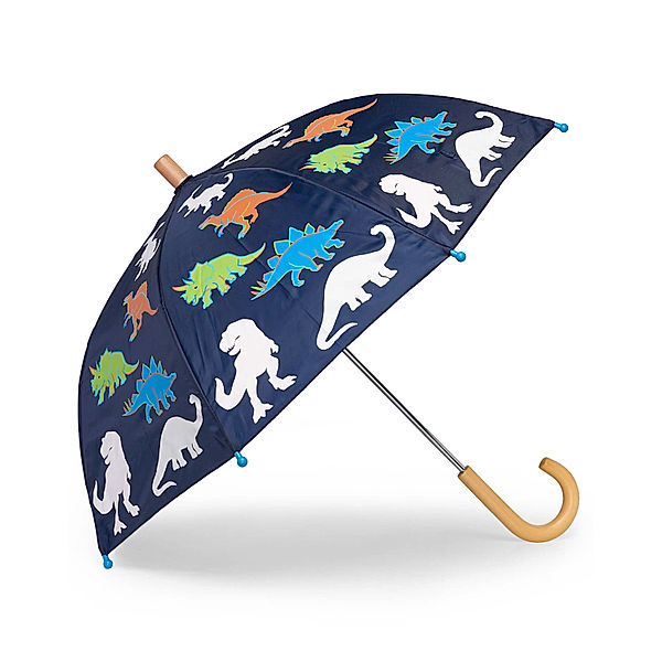 Hatley Regenschirm COLOUR CHANGING – LINEWORK DINOS in dunkelblau