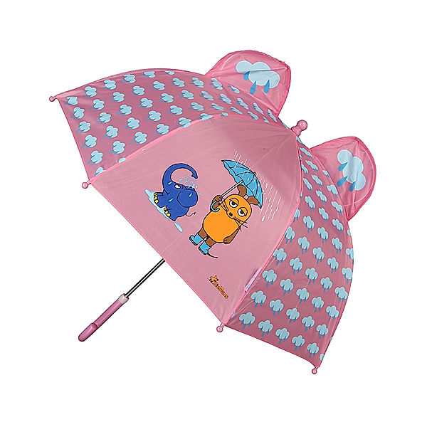 Playshoes Regenschirm DIE MAUS – REGENTAG in rosa