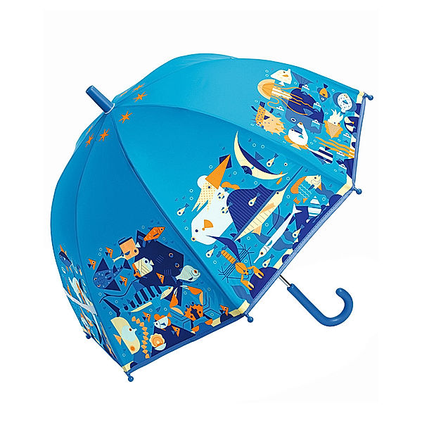 Djeco Regenschirm MEERESDESIGN in blau
