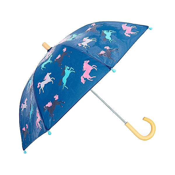 Hatley Regenschirm PRANCING HORSES in blue