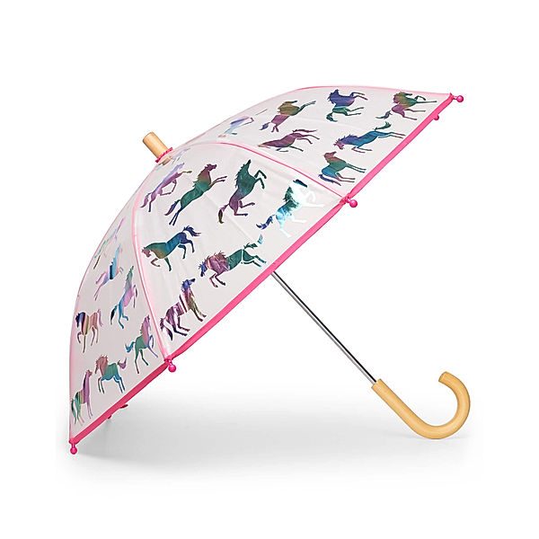 Hatley Regenschirm RAINBOW HORSES in weiß