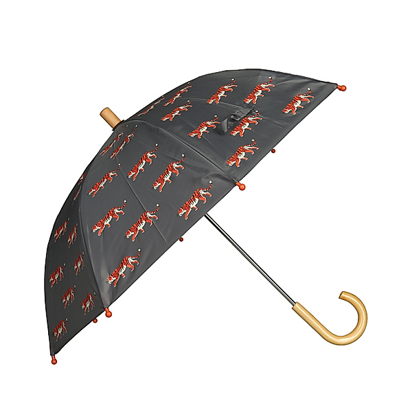 Hatley Regenschirm ROAMING TIGERS in grau