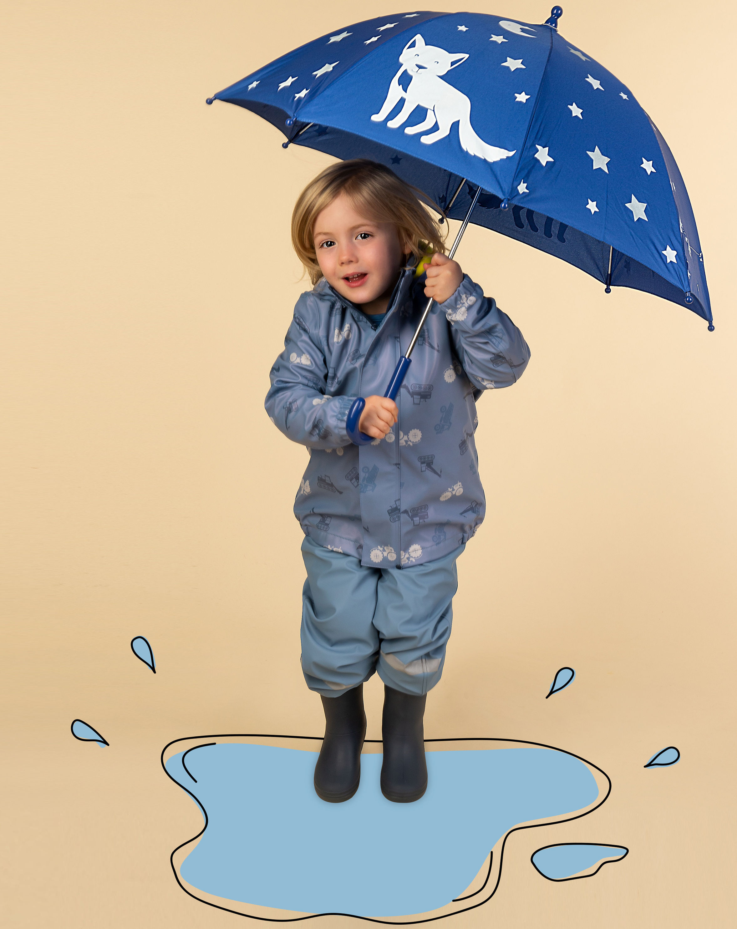 Regenschirm SIRIUS reflektierend in blau kaufen | tausendkind.de