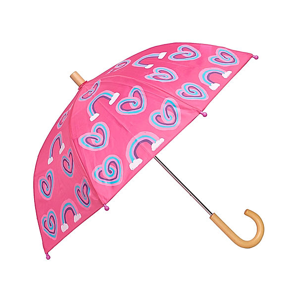 Hatley Regenschirm TWISTY RAINBOW HEARTS in pink