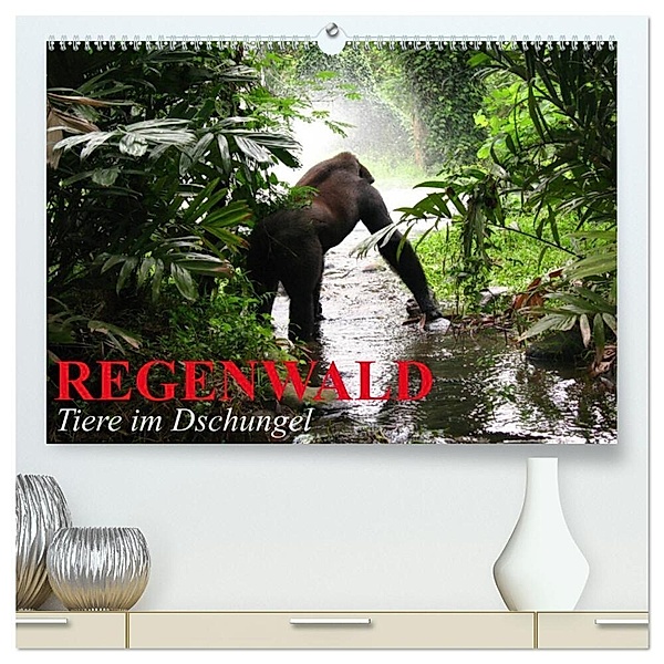 Regenwald - Tiere im Dschungel (hochwertiger Premium Wandkalender 2024 DIN A2 quer), Kunstdruck in Hochglanz, Elisabeth Stanzer
