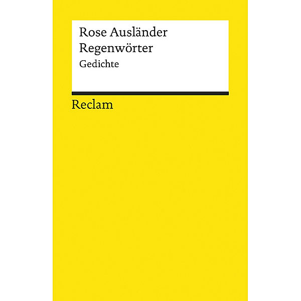 Regenwörter, Rose Ausländer