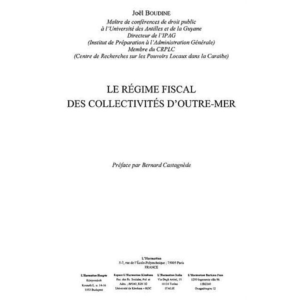 Regime fiscale le des collectivites d'ou / Hors-collection, Boudine Joel