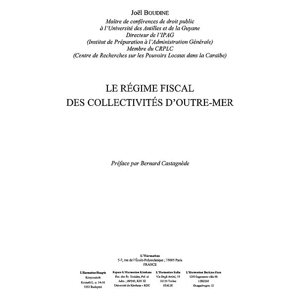 Regime fiscale le des collectivites d'ou / Hors-collection, Boudine Joel