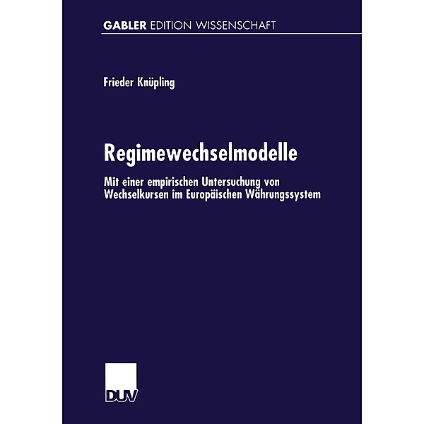 Regimewechselmodelle / Gabler Edition Wissenschaft