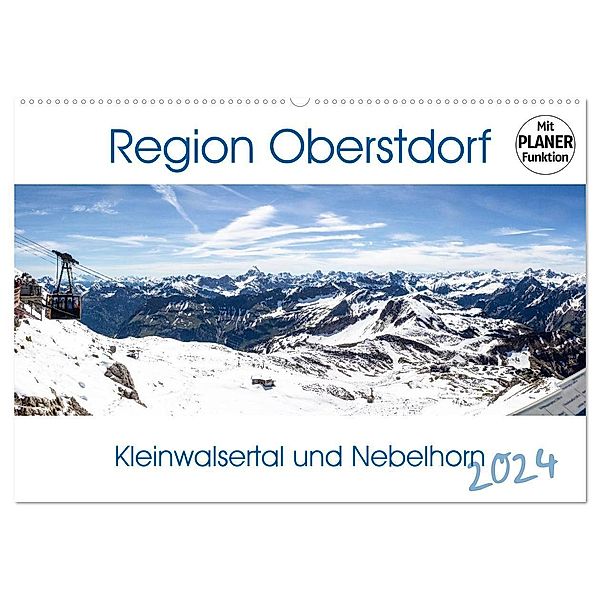 Region Oberstdorf - Kleinwalsertal und Nebelhorn (Wandkalender 2024 DIN A2 quer), CALVENDO Monatskalender, Horst Eisele