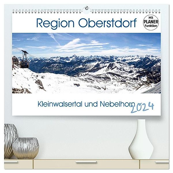 Region Oberstdorf - Kleinwalsertal und Nebelhorn (hochwertiger Premium Wandkalender 2024 DIN A2 quer), Kunstdruck in Hochglanz, Horst Eisele