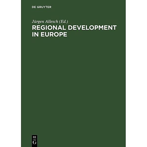 Regional Development in Europe