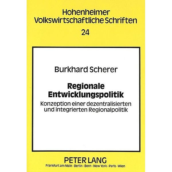 Regionale Entwicklungspolitik, Burkhard Scherer