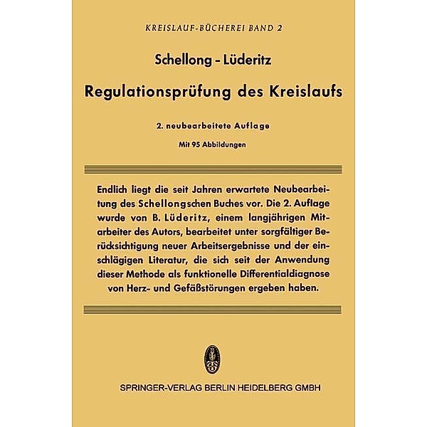 Regulationsprüfung des Kreislaufs / Beiträge zur Kardiologie und Angiologie Bd.2, Fritz Schellong