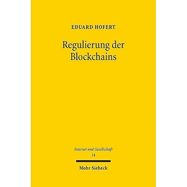 Regulierung der Blockchains, Eduard Hofert