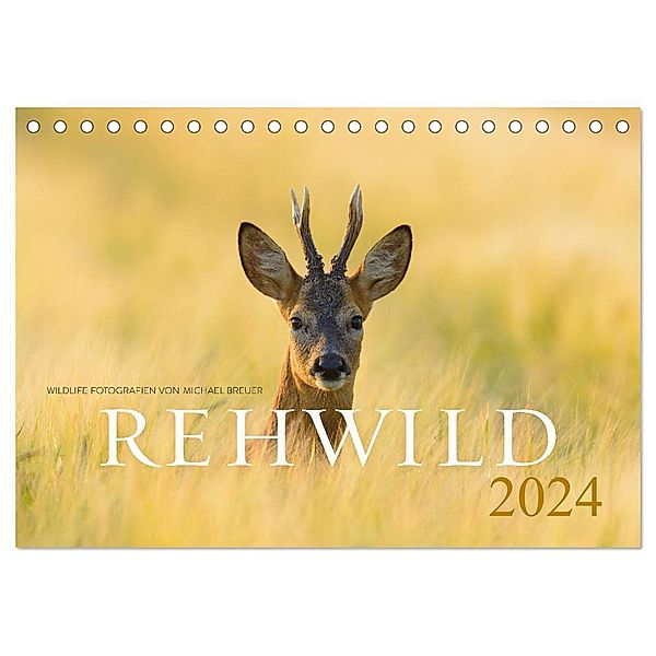 Rehwild 2024 (Tischkalender 2024 DIN A5 quer), CALVENDO Monatskalender, Michael Breuer