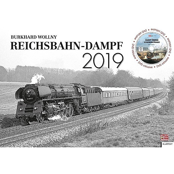 Reichsbahn-Dampf 2019, m. DVD, Burkhard Wollny