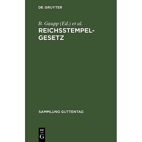 Reichsstempelgesetz / Sammlung Guttentag