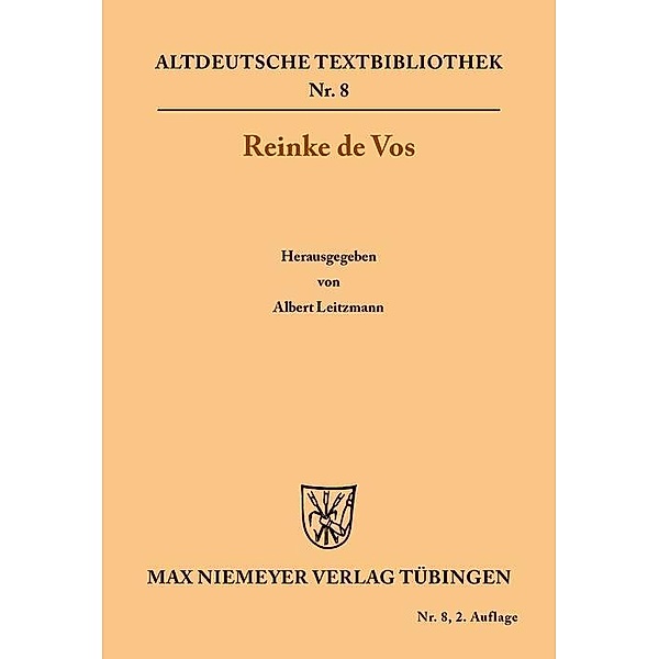 Reinke de Vos / Altdeutsche Textbibliothek Bd.8