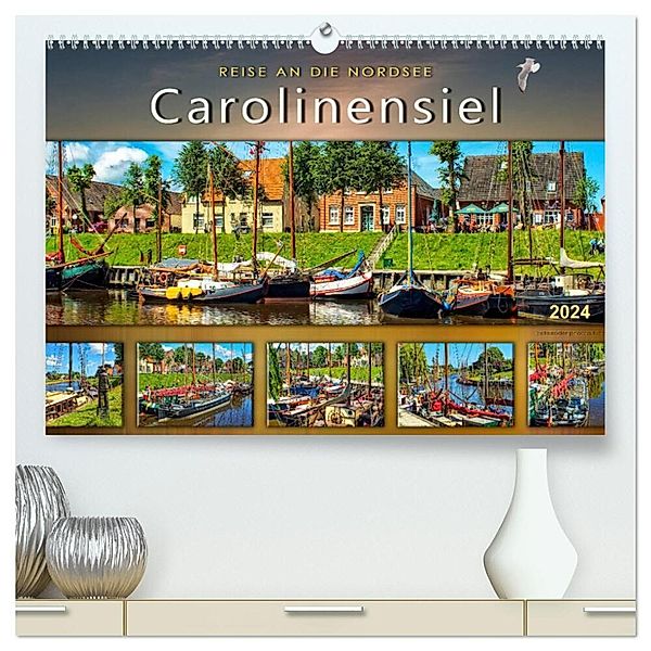 Reise an die Nordsee - Carolinensiel (hochwertiger Premium Wandkalender 2024 DIN A2 quer), Kunstdruck in Hochglanz, Peter Roder