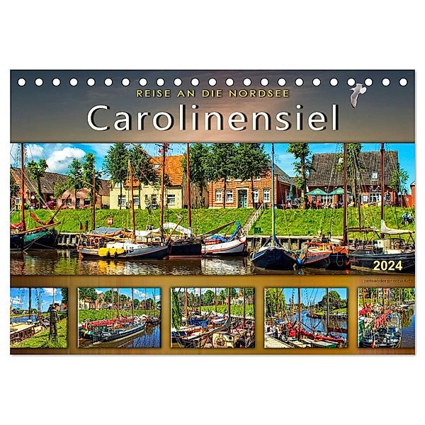 Reise an die Nordsee - Carolinensiel (Tischkalender 2024 DIN A5 quer), CALVENDO Monatskalender, Peter Roder
