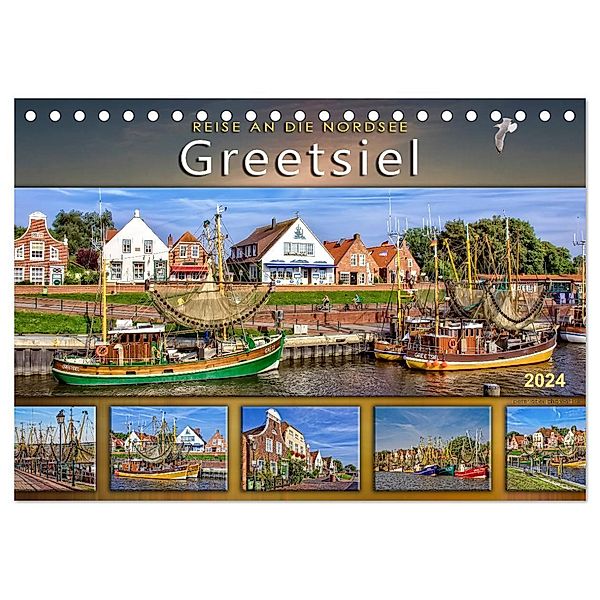 Reise an die Nordsee - Greetsiel (Tischkalender 2024 DIN A5 quer), CALVENDO Monatskalender, Peter Roder