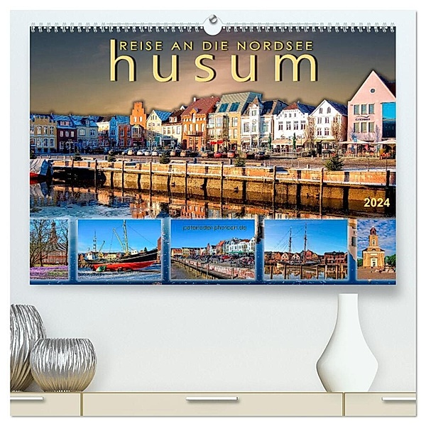 Reise an die Nordsee - Husum (hochwertiger Premium Wandkalender 2024 DIN A2 quer), Kunstdruck in Hochglanz, Peter Roder
