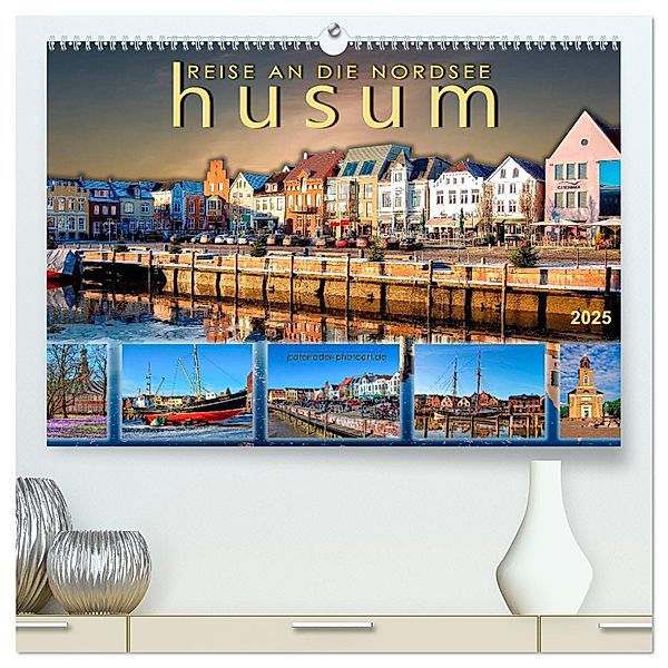 Reise an die Nordsee - Husum (hochwertiger Premium Wandkalender 2025 DIN A2 quer), Kunstdruck in Hochglanz, Calvendo, Peter Roder