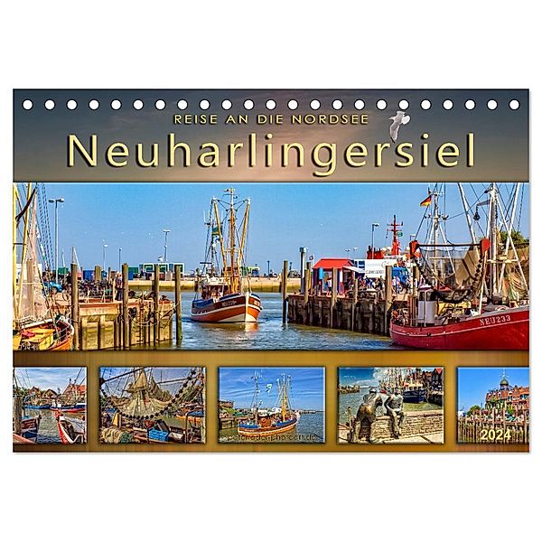 Reise an die Nordsee - Neuharlingersiel (Tischkalender 2024 DIN A5 quer), CALVENDO Monatskalender, Peter Roder