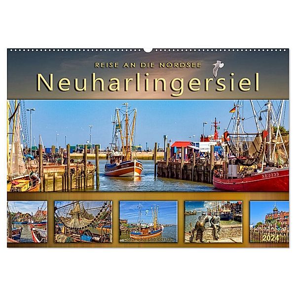 Reise an die Nordsee - Neuharlingersiel (Wandkalender 2024 DIN A2 quer), CALVENDO Monatskalender, Peter Roder