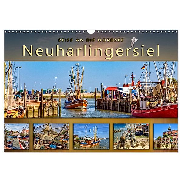 Reise an die Nordsee - Neuharlingersiel (Wandkalender 2024 DIN A3 quer), CALVENDO Monatskalender, Peter Roder