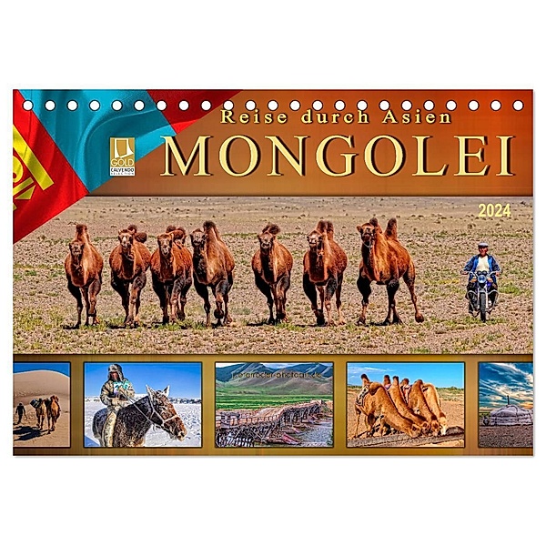 Reise durch Asien - Mongolei (Tischkalender 2024 DIN A5 quer), CALVENDO Monatskalender, Peter Roder