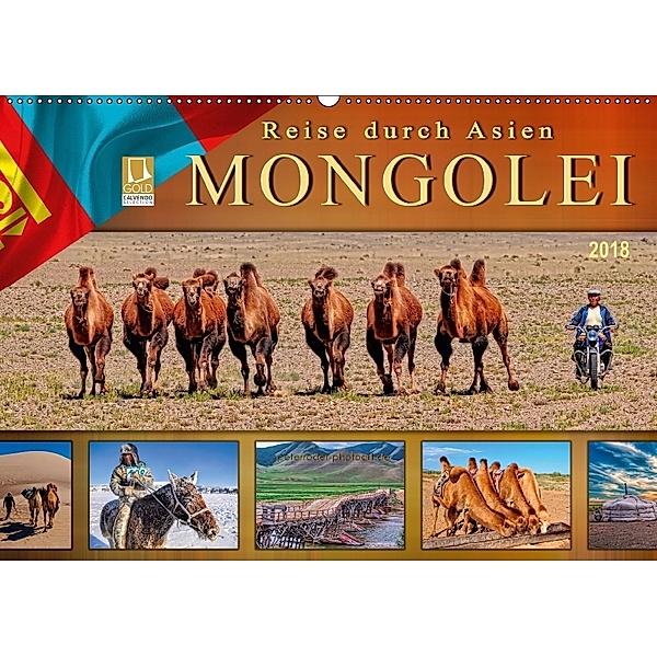 Reise durch Asien - Mongolei (Wandkalender 2018 DIN A2 quer) Dieser erfolgreiche Kalender wurde dieses Jahr mit gleichen, Peter Roder