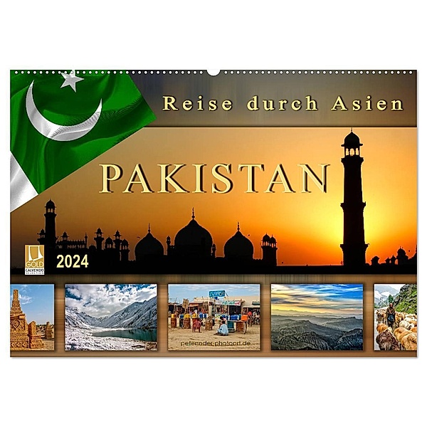 Reise durch Asien - Pakistan (Wandkalender 2024 DIN A2 quer), CALVENDO Monatskalender, Peter Roder