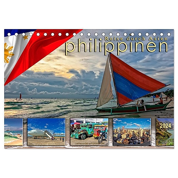 Reise durch Asien - Philippinen (Tischkalender 2024 DIN A5 quer), CALVENDO Monatskalender, Peter Roder