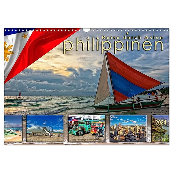 Reise durch Asien - Philippinen (Wandkalender 2024 DIN A3 quer), CALVENDO Monatskalender, Peter Roder