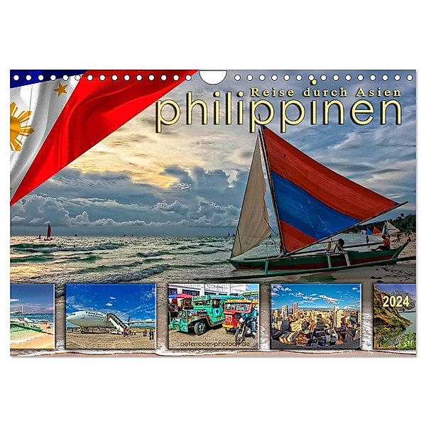 Reise durch Asien - Philippinen (Wandkalender 2024 DIN A4 quer), CALVENDO Monatskalender, Peter Roder