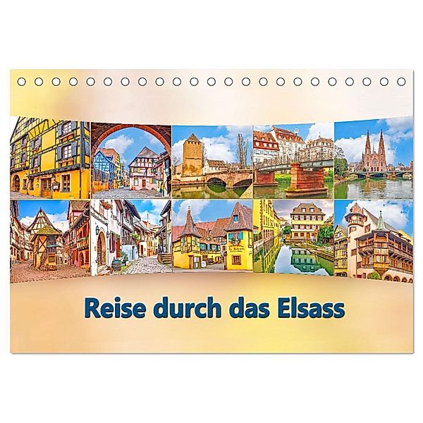 Reise durch das Elsass (Tischkalender 2024 DIN A5 quer), CALVENDO Monatskalender, Nina Schwarze