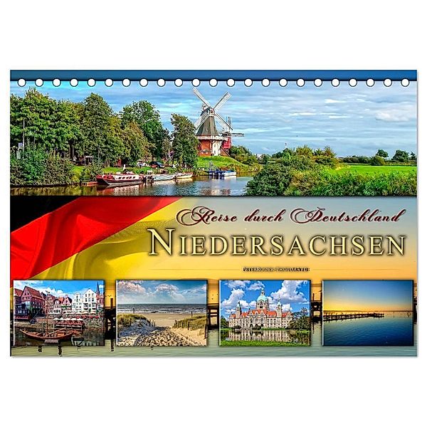 Reise durch Deutschland - Niedersachsen (Tischkalender 2024 DIN A5 quer), CALVENDO Monatskalender, Peter Roder