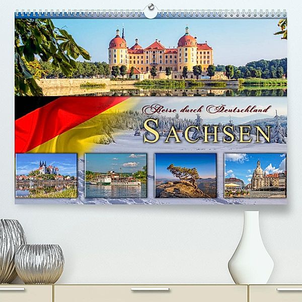 Reise durch Deutschland - Sachsen (Premium, hochwertiger DIN A2 Wandkalender 2023, Kunstdruck in Hochglanz), Peter Roder