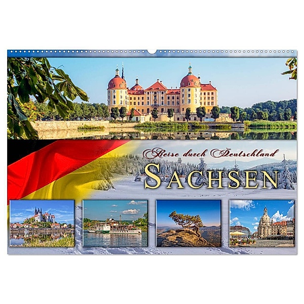 Reise durch Deutschland - Sachsen (Wandkalender 2024 DIN A2 quer), CALVENDO Monatskalender, Peter Roder