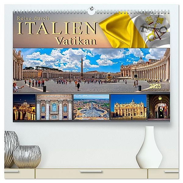 Reise durch Italien Vatikan (hochwertiger Premium Wandkalender 2025 DIN A2 quer), Kunstdruck in Hochglanz, Calvendo, Peter Roder
