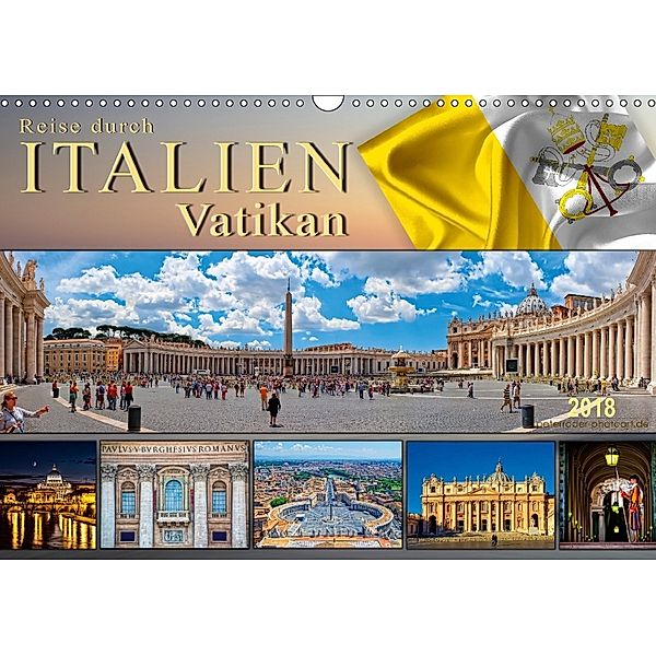 Reise durch Italien Vatikan (Wandkalender 2018 DIN A3 quer), Peter Roder