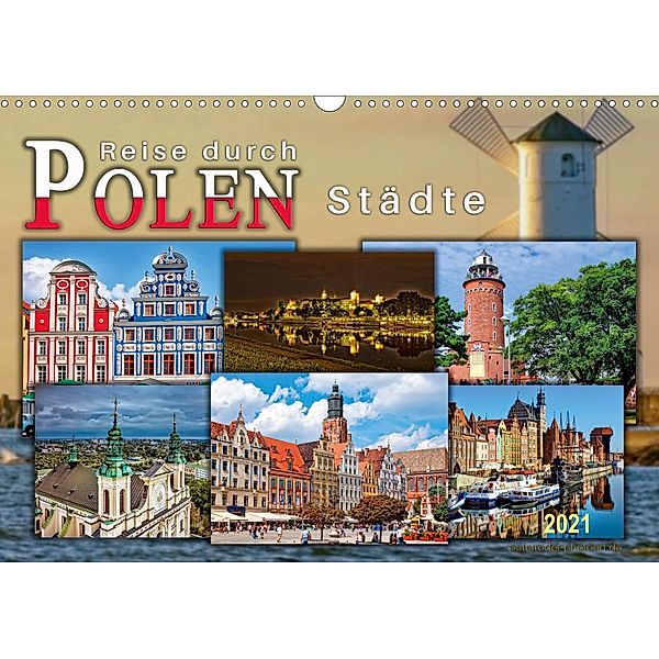 Reise durch Polen - Städte (Wandkalender 2021 DIN A3 quer), Peter Roder