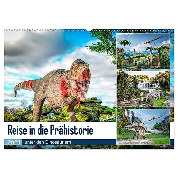 Reise in die Prähistorie - unter den Dinosauriern (Wandkalender 2024 DIN A2 quer), CALVENDO Monatskalender, Alain Gaymard