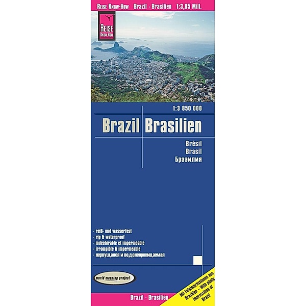 Reise Know-How Landkarte Brasilien / Brazil (1:3.850.000), Reise Know-How Verlag Peter Rump